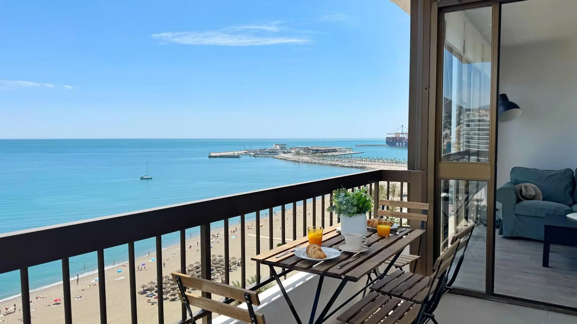 מאלגה Apartamento Malagueta Premium Con Terraza Y Vistas Al Mar
